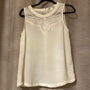 White Tank Top Rivets Size S